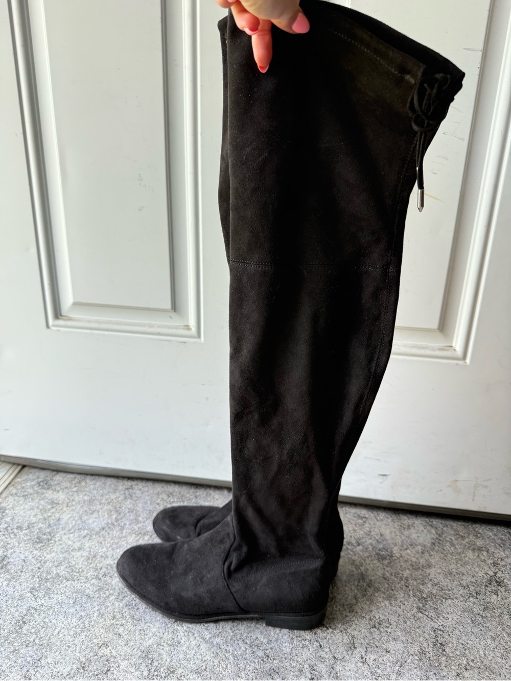 Marc Fisher Black Over-the-Knee Suede Boots